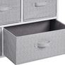 Basics Extra Wide Fabric 5-Drawer Storage Organizer Unit for Closet, White Image 3