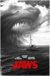 Jaws Noir Variant Phase Runner Screen Print BNG Vice Press #/50 SOLD OUT