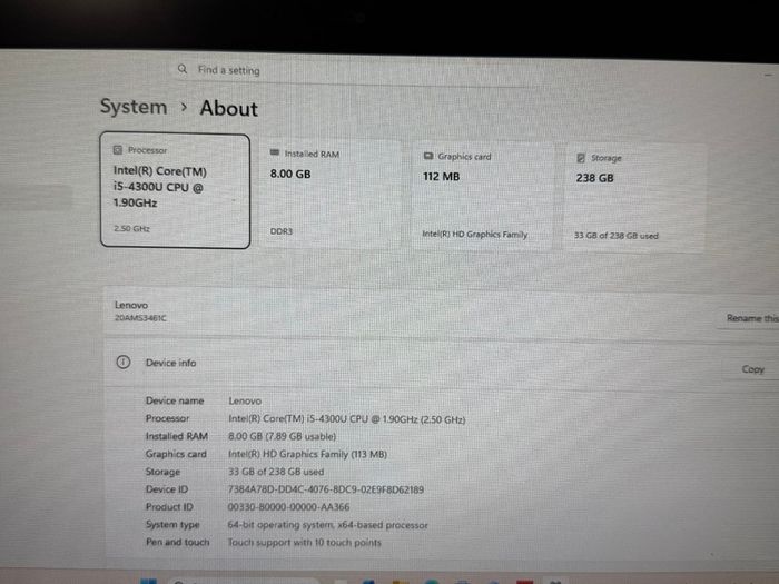 Lenovo ThinkPad X240 i5-4300U 8GB  256GB