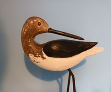 Carved wooden sea bird