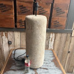 tall pottery lamp