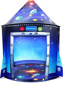 Play Tent Unique Space Tent for Indoor and Outdoor Fun, Portable Pop Up Play Rocket Tent Foldable Playhouse with Carry Bag, Gift for Kids (FREE POSTAGE)