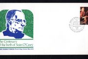 1980 Ireland Birth Centenary of Sean O'Casey Commemorative Stamp Illustrated The Irish Times First Day Cover (FDC)