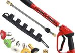 Tool Daily Deluxe Pressure Washer Gun, with Replacement Wand Extension, 5 Nozzle Tips, M22 Fitting, 40 Inch, 5000 PSI (FREE POSTAGE)