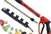 Tool Daily Deluxe Pressure Washer Gun, with Replacement Wand Extension, 5 Nozzle Tips, M22 Fitting, 40 Inch, 5000 PSI (FREE POSTAGE)