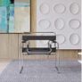 BRAND NEW Simple Dormitory Leather Living Room Chairs Nordic Stainless Steel Design Image 3