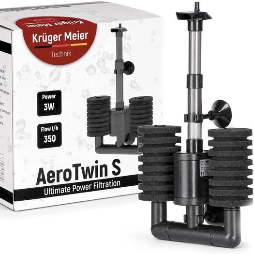 Kruger Meier AeroTwin S - Internal Sponge Filter 20-60 L