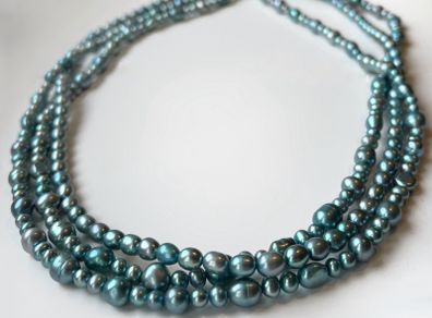 HONORA Cultured Freshwater Pearl Necklace with 925 Sterling Silver Clasp