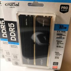 Brand New Pc Ram Crucial Pro 32gb 2x16gb Ddr5 5600mhz Xmp Expo