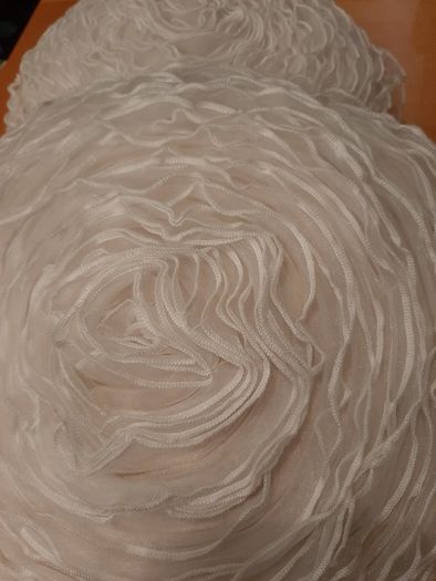 White rose ruffle cushions