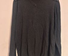 M& S pure cotton grey v neck jumper 13-14 years