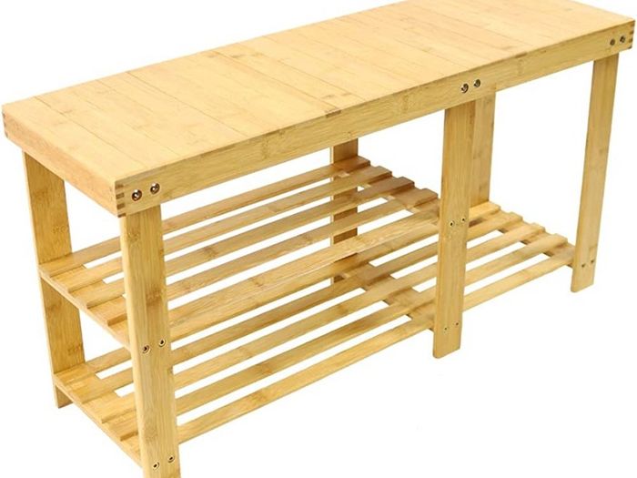 Bamboo Shoe Rack Bench 3 Tier Entryway Shoe Storage Organizer Shelf MULTIPLE COLOURS AVAILABLE (FREE POSTAGE)