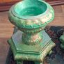 2 Garden Concrete Urns with Removable Bases not too big but beautiful for outside, has draining holes also Image 2