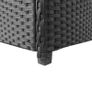 Garden Storage Box Black 120x50x60 cm Poly Rattan Image 2