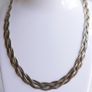Vintage 925 Sterling Silver 5 Strands Braided Made in ITALY Necklace, length 18" - 16,1g Image 4