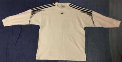 Unisex Adidas Originals Long Sleeve Top - White/Snakeskin Print - UK10 (S) - Like New