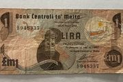 Malta 1 Lira 1967 Banknote