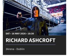 Richard Ashcroft Standing Ticket For Sale