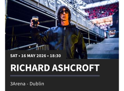 Richard Ashcroft Standing Ticket For Sale
