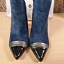Amy Huberman Bourbon leather suede ankle boots bundle Size UK 4 EU 37 Forever young navy blue suede Private number brown leather Image 4