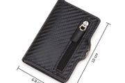 Anti Theft Card Wallets with Zipped Coin Pocket