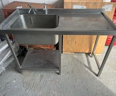stainless steel sink with dishwasher section
