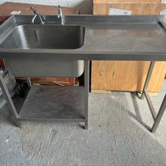 stainless steel sink with dishwasher section
