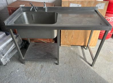 stainless steel sink with dishwasher section