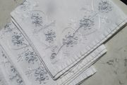 5 Heavy Cotton Embroidered Table Napkins