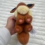 Pokemon Eevee approx. 7" Plush Cutest smile squinting expression Tomy Used Please see pictures Image 9
