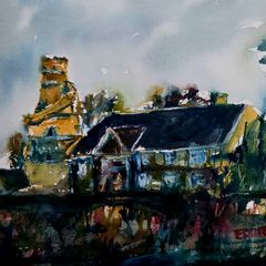 leixlip barn watercolour