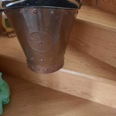 antique copper bucket