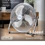 New Oypla Home 14" Chrome Floor Fan Image 3
