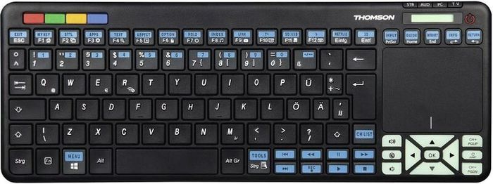 4in1 Universal Smart TV UK Layout Keyboard/Remote Control for Panasonic TVs, Set Top Boxes, Audio, PC