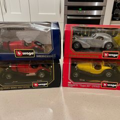 Mercedes and Bugatti lot 1/24 Burago
