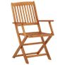 5 Piece Folding Garden Dining Set Solid Acacia Wood Image 8