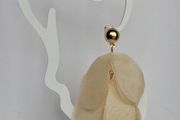 Cream Vanilla Juilette Cascading Floral Petal Clip On Earrings