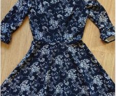 Navy "Want That Trend" Midi Dress  Size 10