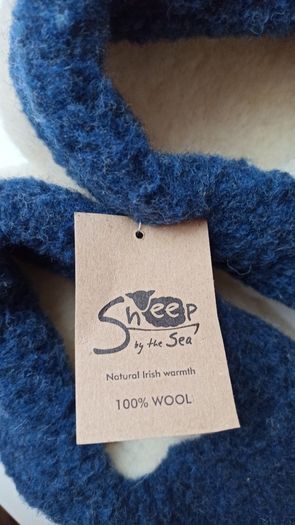 Man Irish wool slippers  by  "Sheep by the Sea"  size 10.5 - 11