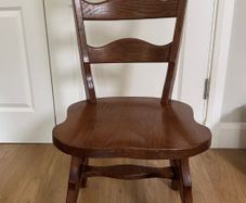 Wooden chairs x4 with a table