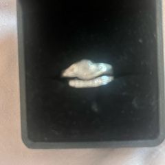 Engagement and wedding ring set