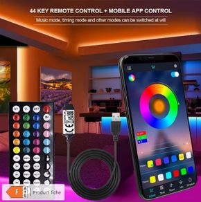 5M 5V USB RGB Smart LED Neon Rope Lights, 16 Million Colors, App/Remote Control, Music Rhythm, Timing Switch, Adjustable Brightness,
