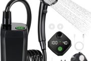 6000mAh Portable Shower for Camping Pet Car Versatile Easy to Use | 120-150 mins Working Time, Waterproof, Real-time&amp;Temprature Display, 2 Adjustable Speed&amp;4 Spray Modes, PP Filter Cartridge