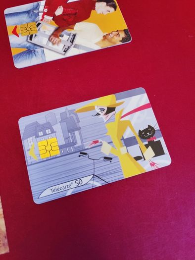 French call cards x 4
