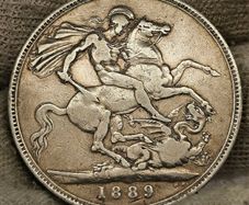 Great Britain 1889 Silver Crown Queen Victoria