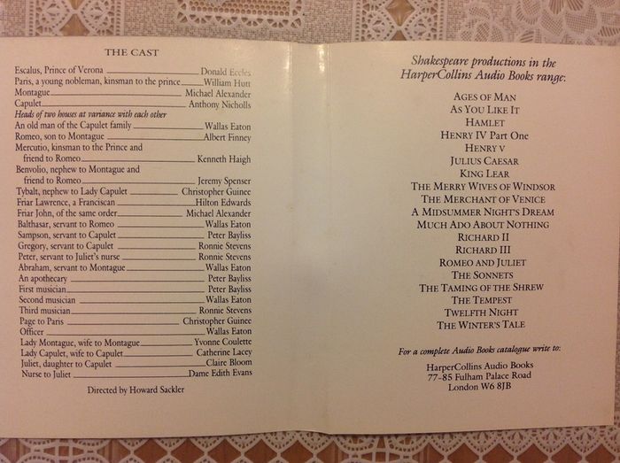 Romeo & Juliet audiobook.