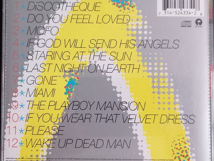 U2 - Pop CD (1997) Original Made in USA Copy Pop Rock Synth EX+