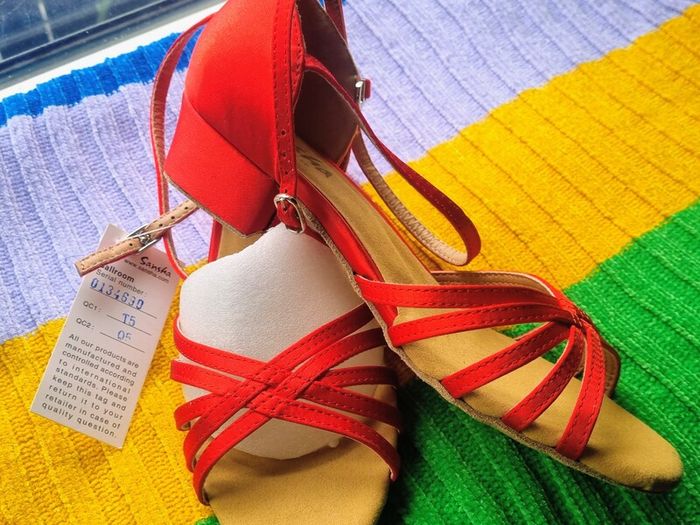 allroom Latin Sansha girl low heel dance shoes NEW size 8 (around 5uk)