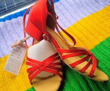 allroom Latin Sansha girl low heel dance shoes NEW size 8 (around 5uk)