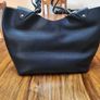 Pierre Cardin Navy Leather Handbag Image 2